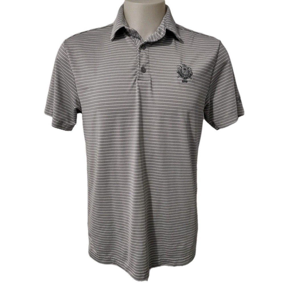 Under Armour HeatGear Polo Men's Medium Short Sleeve Shirt Golf Logo Loose Golf